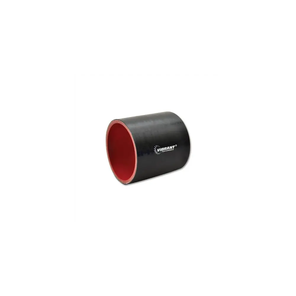 Vibrant - 2718 - Straight Hose Coupler, 4.00 in. I.D. x 3.00 in. long - Black - VIB2718